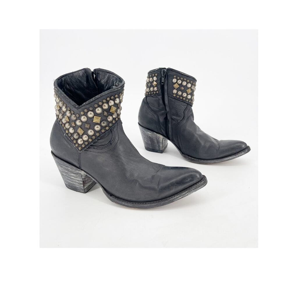 Old Gringo Women's 6.5 Mini Belinda Distressed Western Ankle Cowgirl Boots
